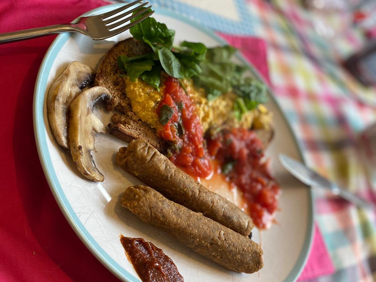 English Breakfast Bean Sausages